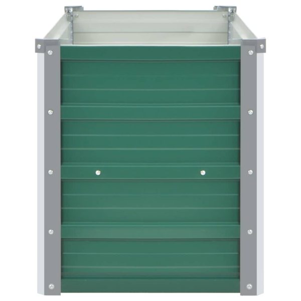 Canteiro elevado de jardim aço galvanizado 160x40x45 cm verde - Image 4