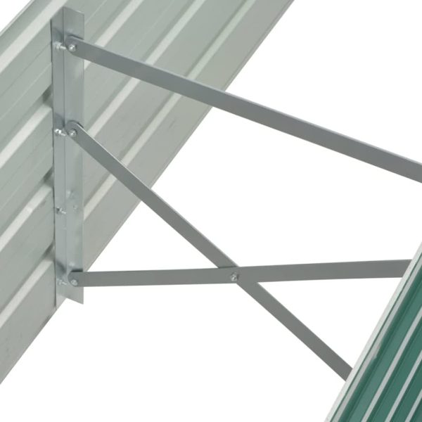 Canteiro elevado de jardim aço galvanizado 160x40x45 cm verde - Image 5