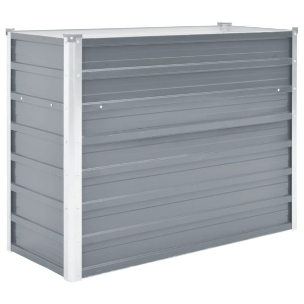 Canteiro elevado de jardim aço galvanizado 100x40x77cm cinzento - Image 2