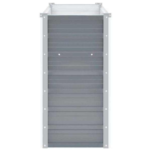 Canteiro elevado de jardim aço galvanizado 100x40x77cm cinzento - Image 4