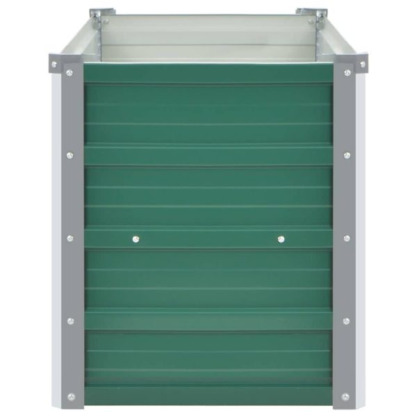 Canteiro elevado de jardim aço galvanizado 100x40x45 cm verde - Image 4