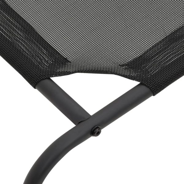 Cama para cães elevada preto S textilene - Image 5