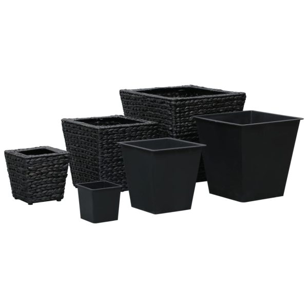 Floreiras elevadas para jardim 3 pcs jacinto de água preto - Image 2