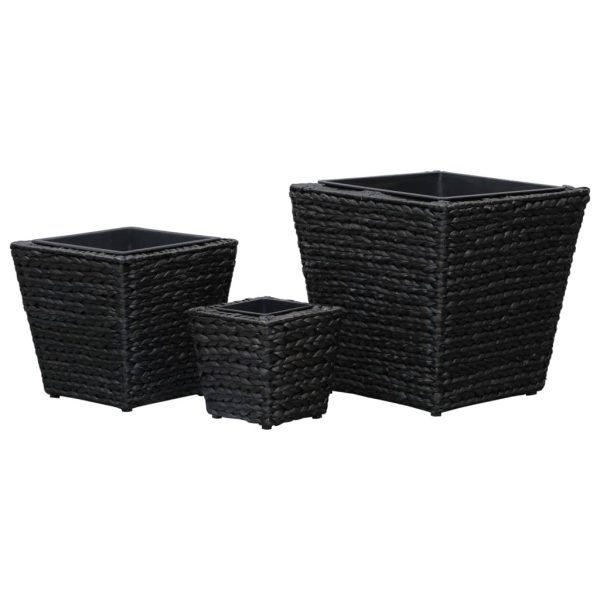 Floreiras elevadas para jardim 3 pcs jacinto de água preto - Image 4