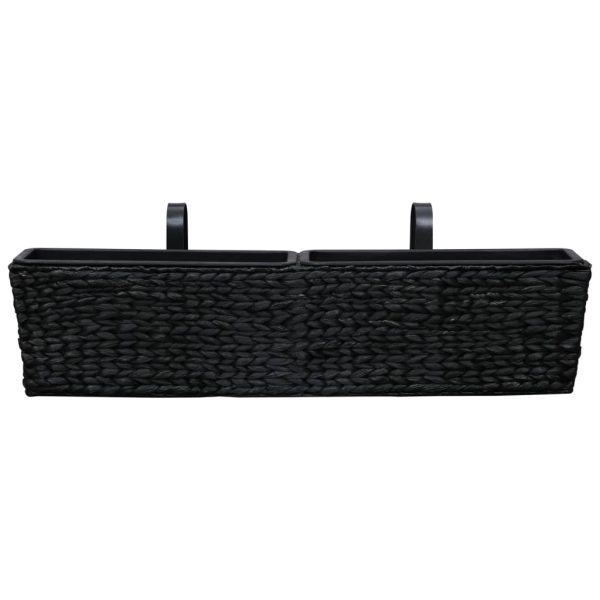 Vasos/floreiras para jardim 2 pcs jacinto de água preto - Image 6