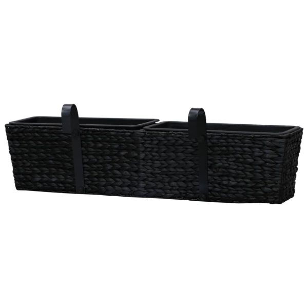 Vasos/floreiras para jardim 2 pcs jacinto de água preto - Image 7