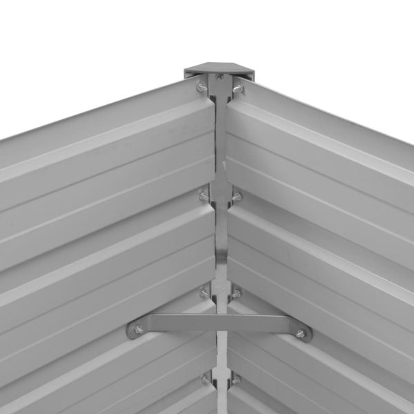 Canteiro elevado de jardim aço galvanizado 100x40x77cm castanho - Image 6