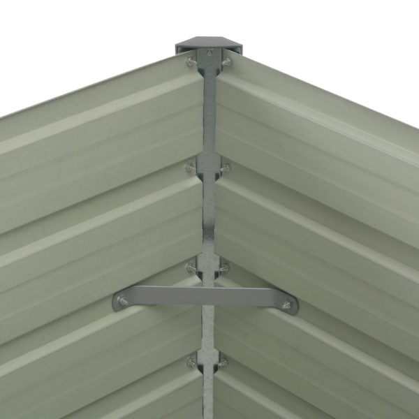Canteiro jardim elevado 100x100x77 cm aço galvanizado antracite - Image 4