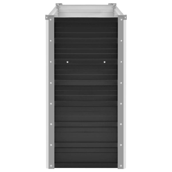 Canteiro elevado jardim aço galvanizado 160x40x77cm antracite - Image 4