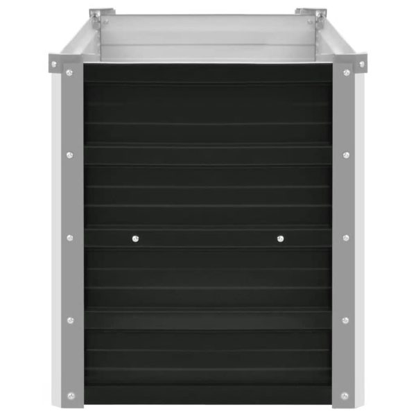 Canteiro elevado jardim aço galvanizado 160x40x45 cm antracite - Image 4