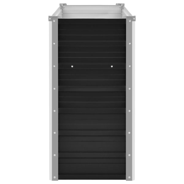 Canteiro elevado jardim aço galvanizado 100x40x77 cm antracite - Image 4