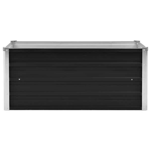 Canteiro elevado jardim aço galvanizado 100x40x45 cm antracite - Image 3