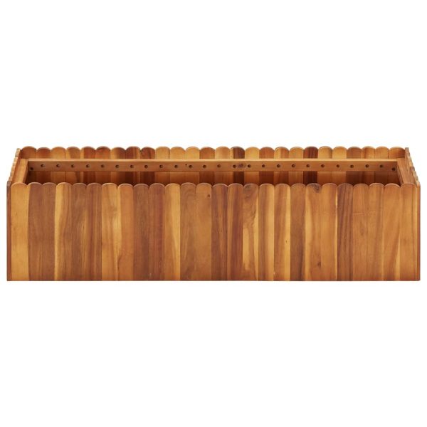 Vaso/floreira de jardim 100x30x25 cm madeira de acácia maciça - Image 2