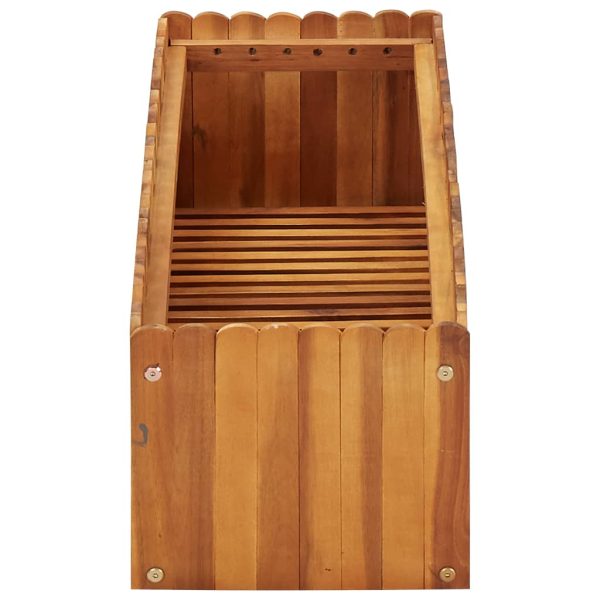 Vaso/floreira de jardim 100x30x25 cm madeira de acácia maciça - Image 3