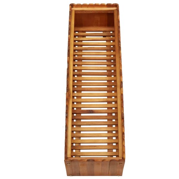 Vaso/floreira de jardim 100x30x25 cm madeira de acácia maciça - Image 4