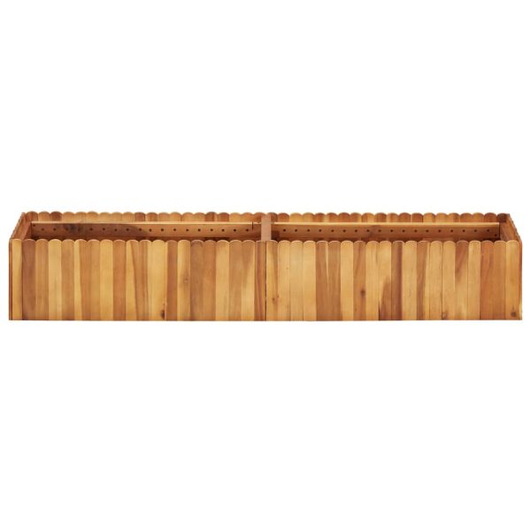 Floreira de jardim 150x30x25 cm madeira de acácia maciça - Image 2