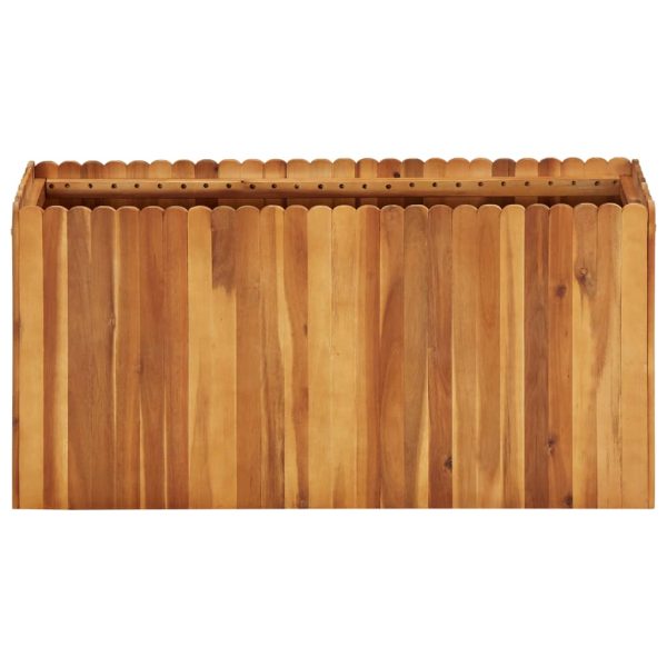Vaso/floreira de jardim 100x30x50 cm madeira de acácia maciça - Image 2