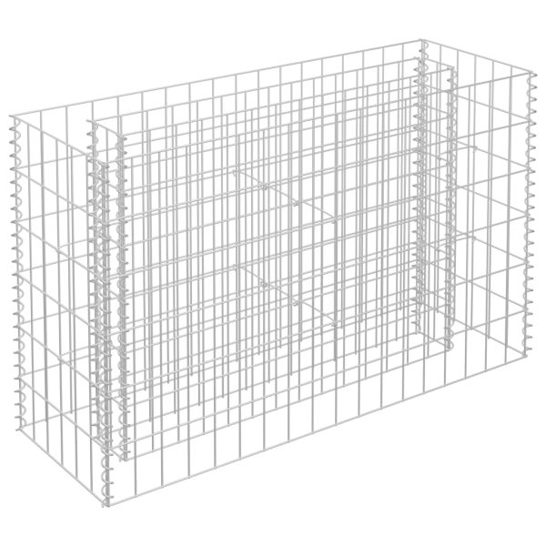 Canteiro elevado/cesto gabião 90x30x60 cm aço galvanizado - Image 2