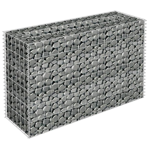 Canteiro elevado/cesto gabião 90x30x60 cm aço galvanizado - Image 3