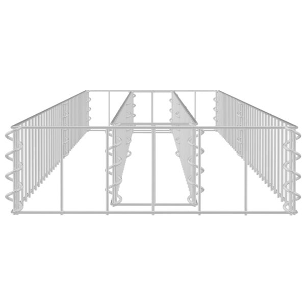 Canteiro elevado/cesto gabião 180x30x10 cm aço galvanizado - Image 4