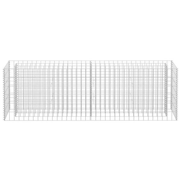 Canteiro elevado/cesto gabião 180x30x60 cm aço galvanizado - Image 4