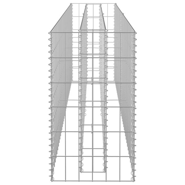 Canteiro elevado/cesto gabião 180x30x60 cm aço galvanizado - Image 5