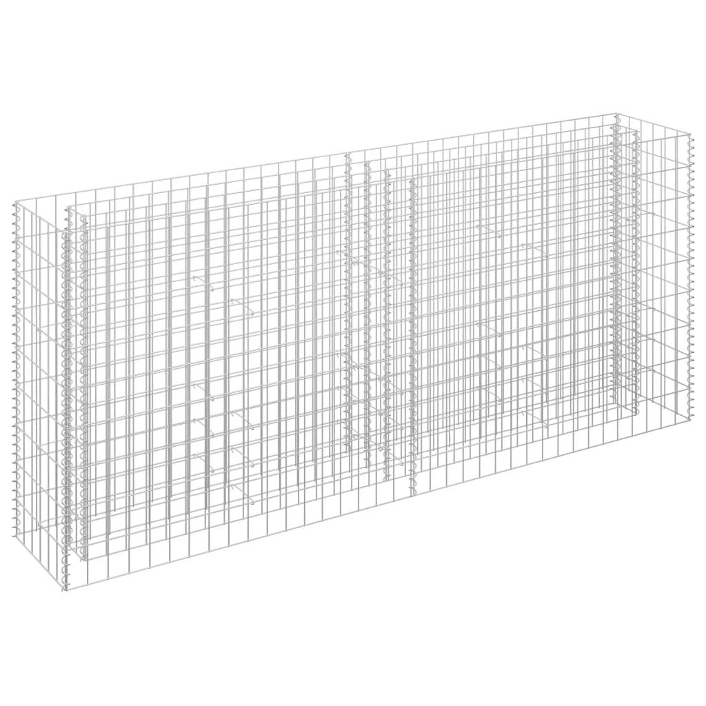Canteiro elevado/cesto gabião 180x30x90 cm aço galvanizado - Image 2