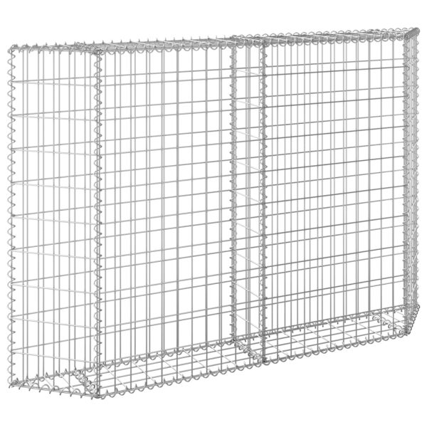 Canteiro elevado/cesto gabião trapézio 150x20x100cm aço galvan. - Image 5