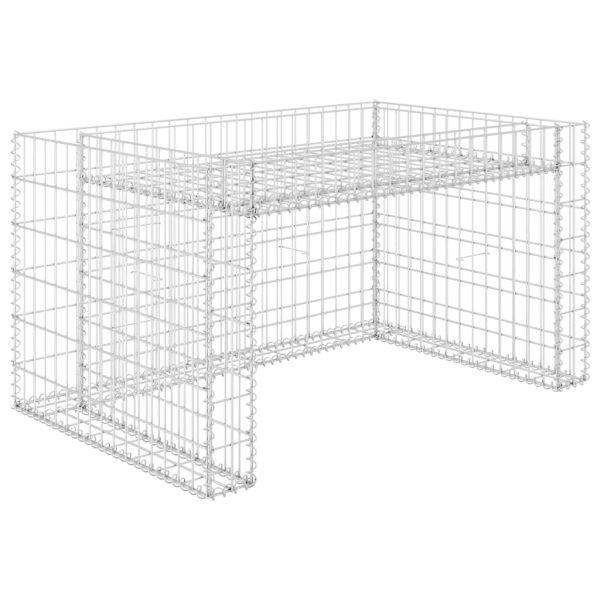 Abrigo p/ corta-relva com divisão elevada fio aço 110x80x60 cm - Image 2