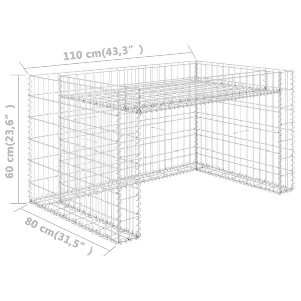 Abrigo p/ corta-relva com divisão elevada fio aço 110x80x60 cm - Image 6