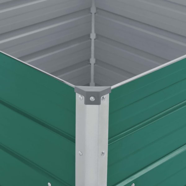 Canteiro jardim elevado 100x100x77cm aço galvanizado verde - Image 4
