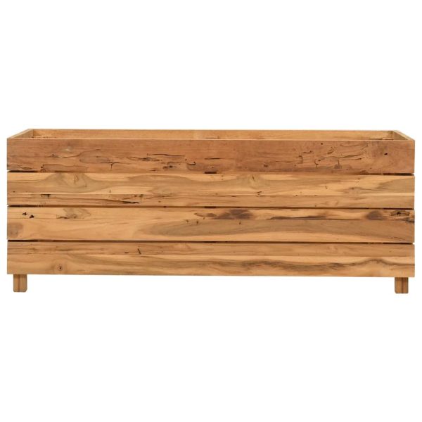 Floreira 100x40x38 cm teca reciclada e aço - Image 3