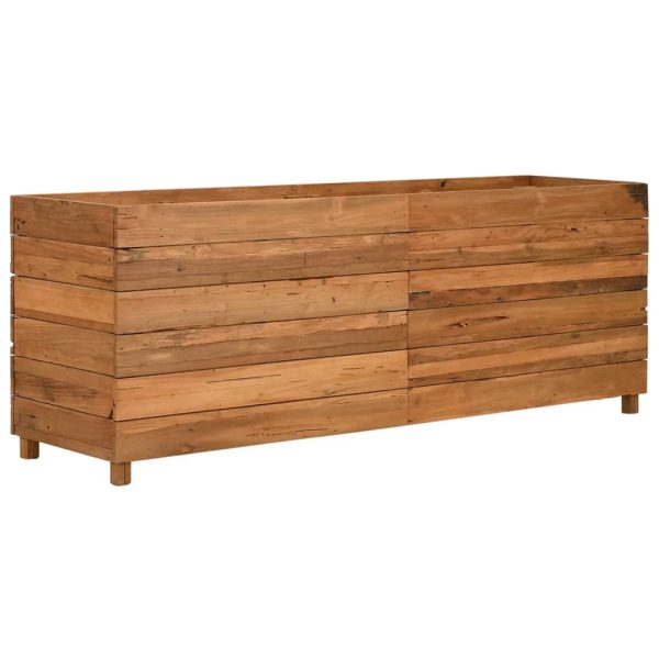 Floreira 150x40x55 cm teca reciclada e aço - Image 11