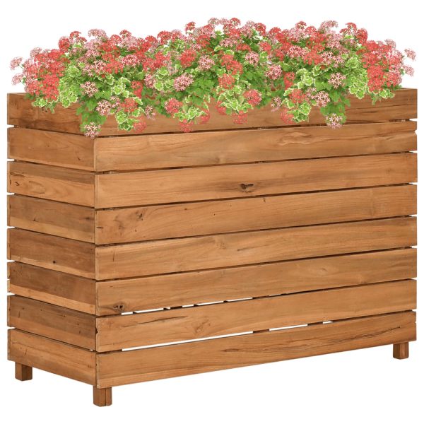Floreira 100x40x72 cm teca reciclada e aço
