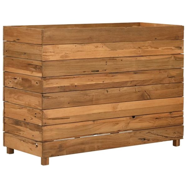 Floreira 100x40x72 cm teca reciclada e aço - Image 11