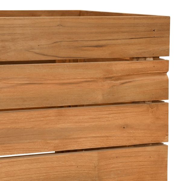 Floreira 100x40x72 cm teca reciclada e aço - Image 6