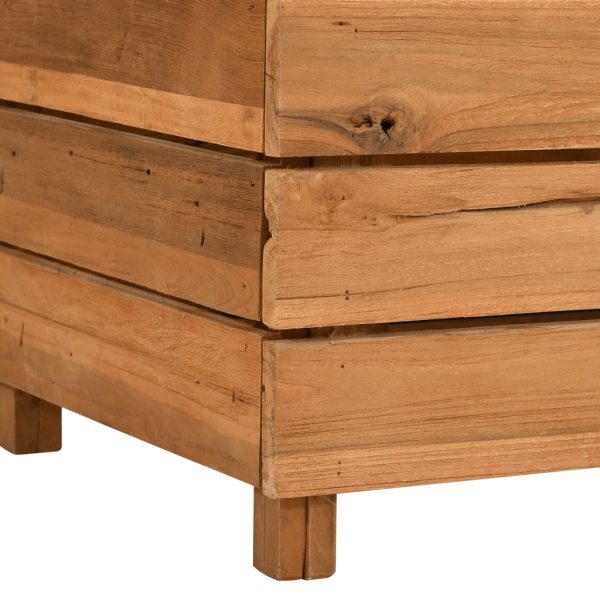 Floreira 100x40x72 cm teca reciclada e aço - Image 7