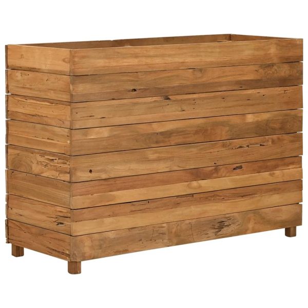 Floreira 100x40x72 cm teca reciclada e aço - Image 10