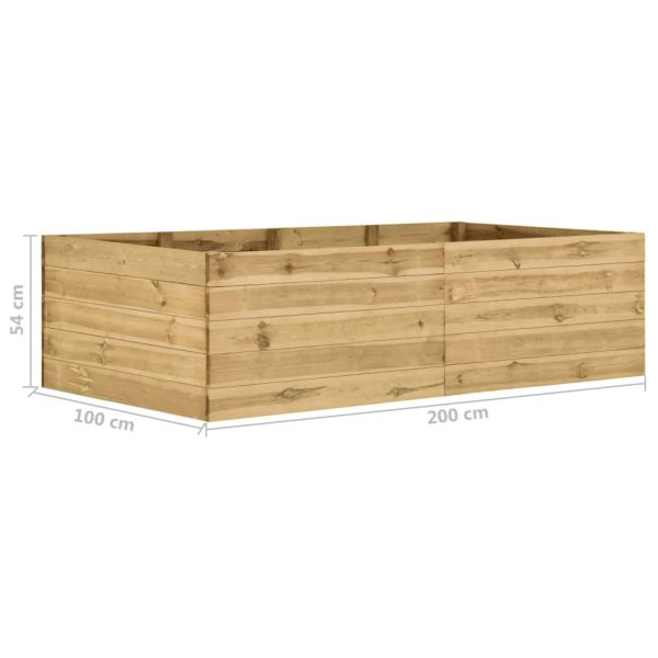 Canteiro elevado para jardim 200x100x54 cm pinho impregnado - Image 6