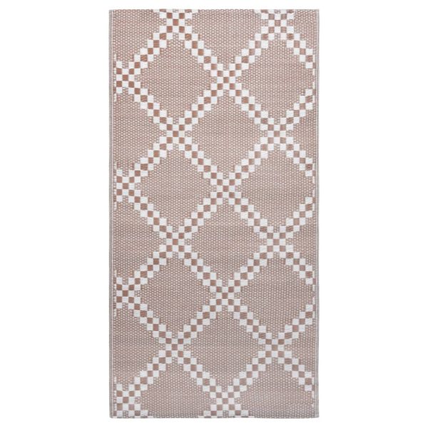 Tapete de exterior 160x230 cm PP castanho - Image 2