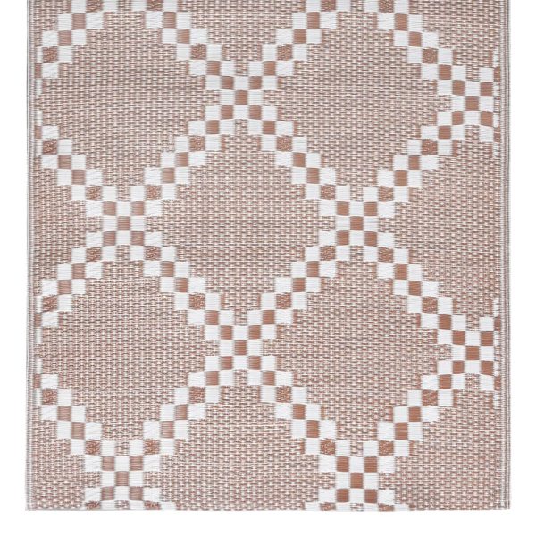 Tapete de exterior 160x230 cm PP castanho - Image 4