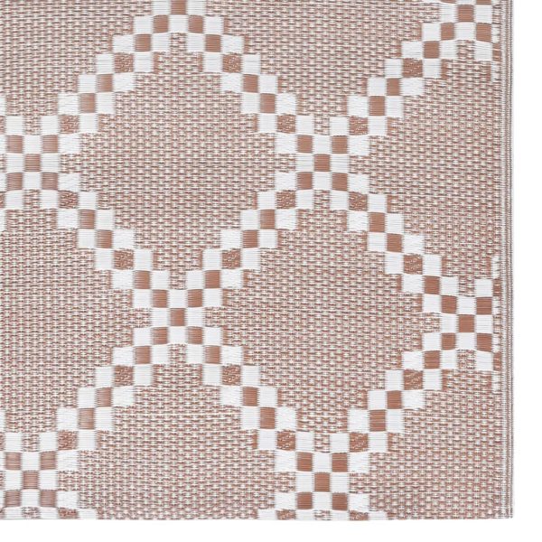 Tapete de exterior 160x230 cm PP castanho - Image 5