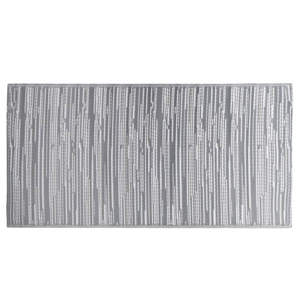 Tapete de exterior 160x230 cm PP cinzento - Image 3
