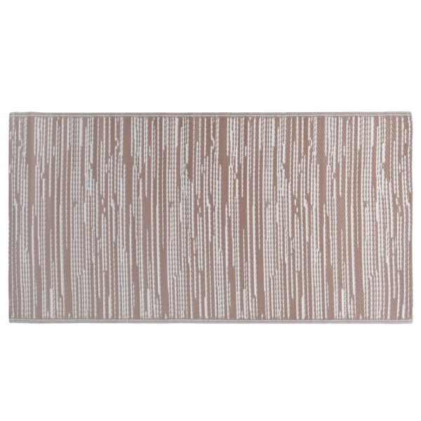 Tapete de exterior 120x180 cm PP castanho - Image 3