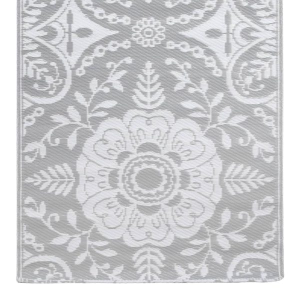Tapete de exterior 160x230 cm PP cinzento-claro - Image 4