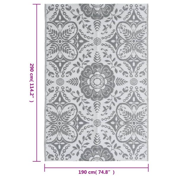 Tapete de exterior 190x290 cm PP cinzento-claro - Image 7
