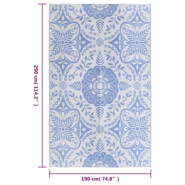 Tapete de exterior 190x290 cm PP azul-bebé - Image 7