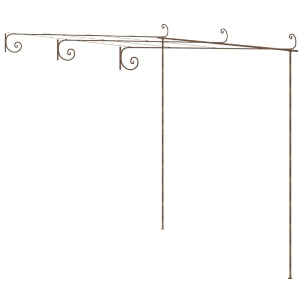 Pérgola de jardim 3x3x2,5 m ferro castanho antigo - Image 2