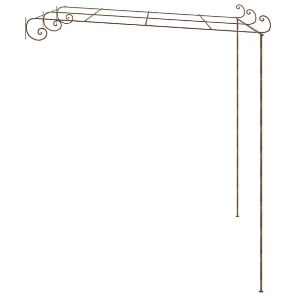 Pérgola de jardim 3x3x2,5 m ferro castanho antigo - Image 3