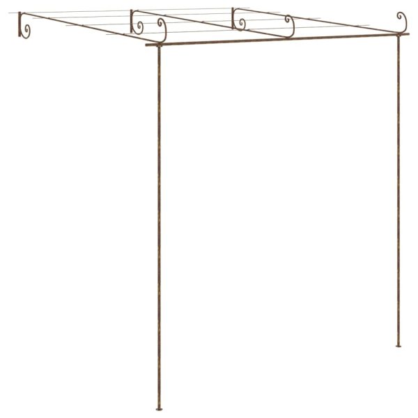 Pérgola de jardim 3x3x2,5 m ferro castanho antigo - Image 4